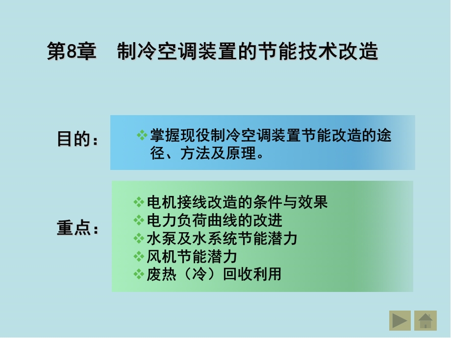 制冷空调节能技术8. 制冷空调装置的节能技术改造课件.ppt_第1页