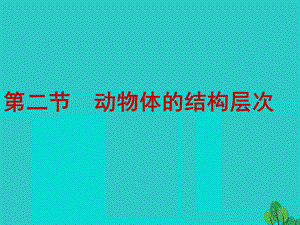 七年级生物上册2.2.2动物体的结构层次ppt课件.ppt