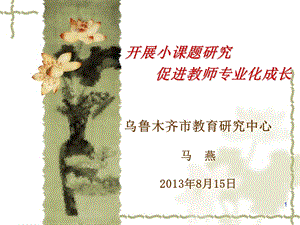 小课题研究促进教师专业化成长 课件.ppt