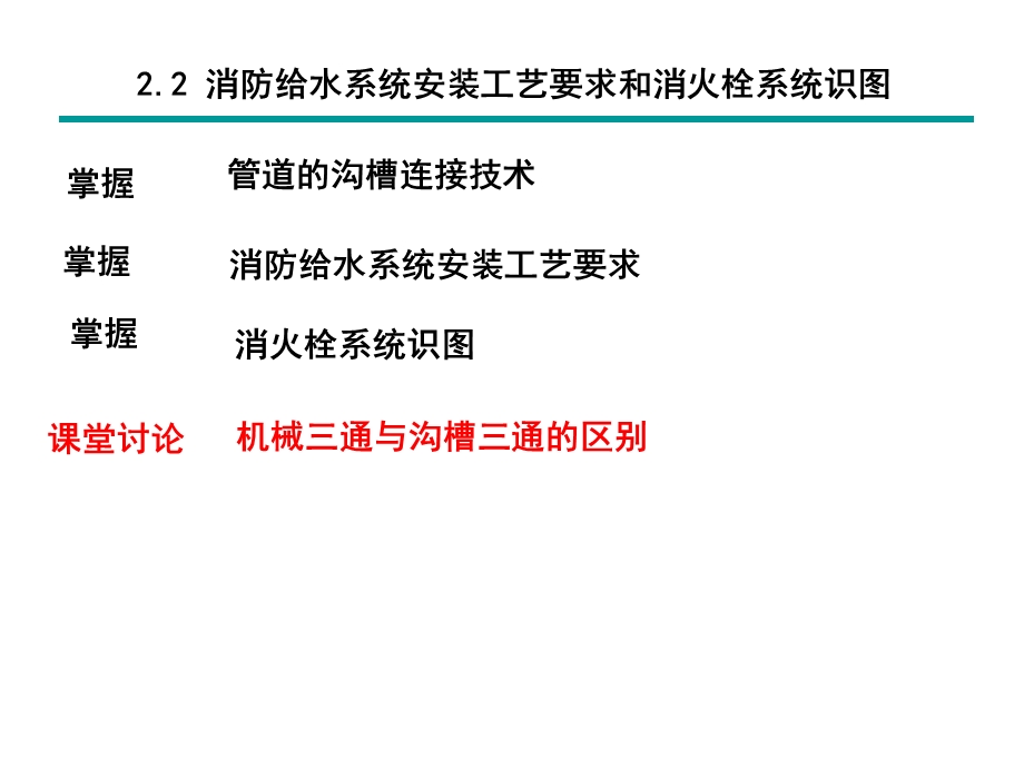 建筑水电安装识图与算量2.2 消防给水系统安装工课件.ppt_第1页