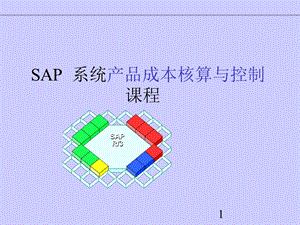 SAP 成本核算与成本控制课件.ppt