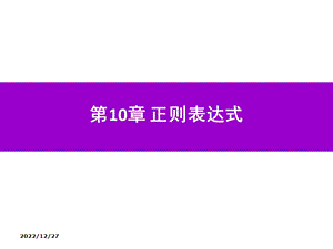 Python程序设计第10章 正则表达式课件.pptx