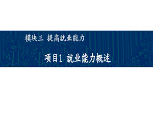 大学生就业指导3 1、就业能力概述课件.ppt