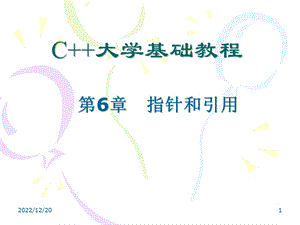 C大学基础教程第六章课件.ppt