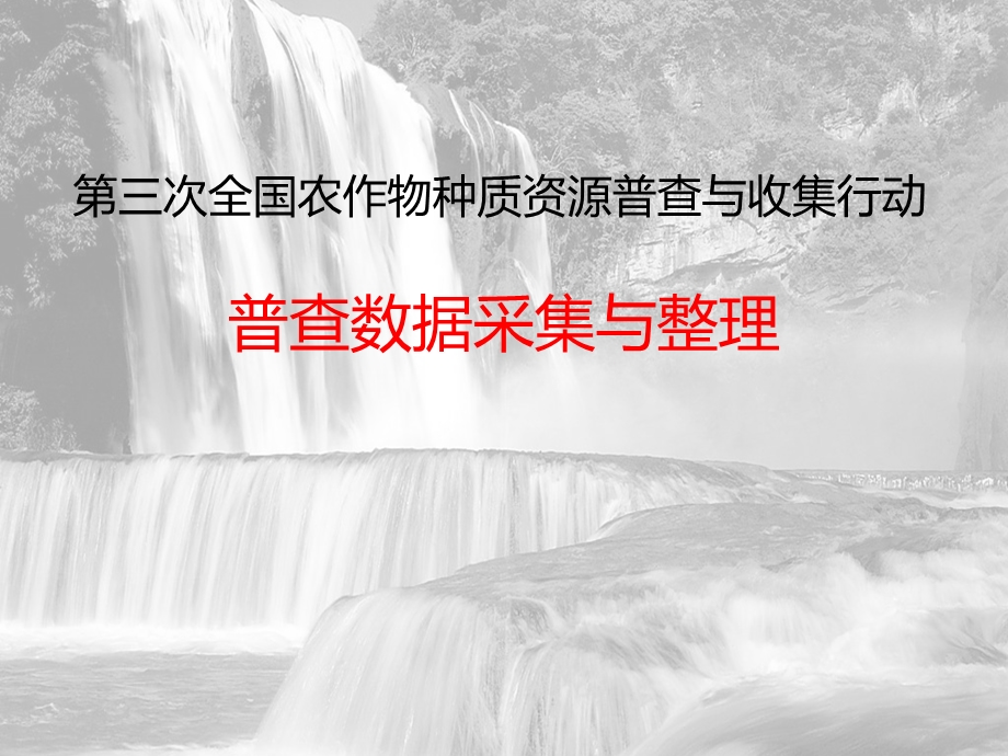 第三次全国农作物种质资源普查与收集行动 普查数据课件.pptx_第1页