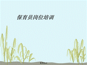 保育员岗位职责 课件.ppt