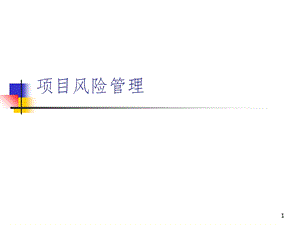 项目管理9 项目风险管理课件.ppt