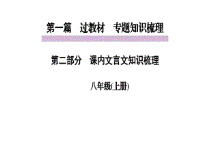 中考语文教材同步专题知识梳理 八年级上册 课内文课件.ppt