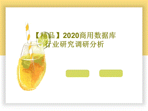 2020商用数据库行业研究调研分析课件.ppt