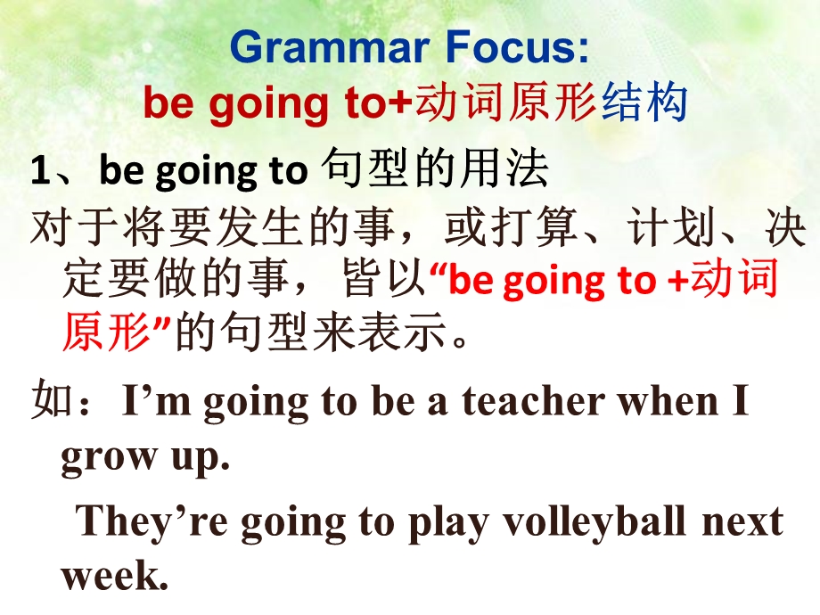 Be going to的用法课件.ppt_第1页