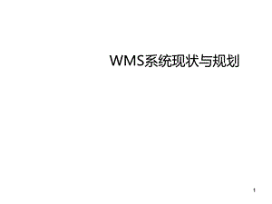 WMS现状与规划课件.ppt