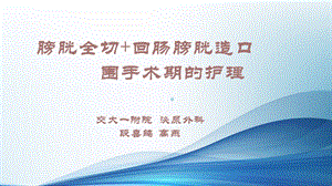 膀胱癌 回肠膀胱造口护理查房课件.ppt