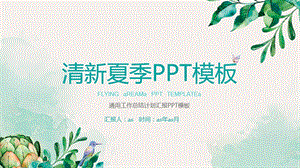 夏季小清新商务精美PPT模板课件.pptx