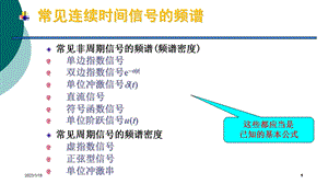 常见连续时间信号的频谱课件.ppt