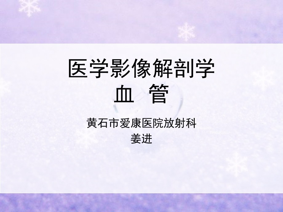 医学影像血管解剖课件.ppt_第1页