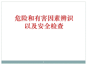 危险和有害因素辨识课件.ppt