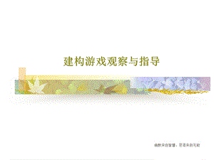 建构游戏观察与指导课件.ppt