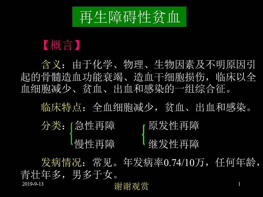 再生障碍性贫血概言课件.ppt_第1页