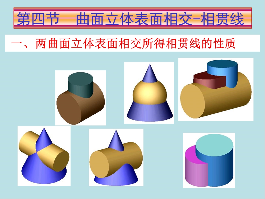 工程图学Ⅰ(9)曲面立体表面相交课件.ppt_第1页