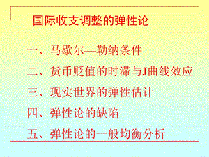 国际贸易理论马歇尔勒纳条件课件.ppt