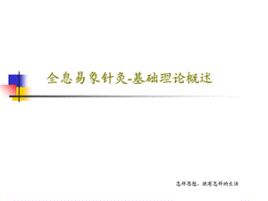 全息易象针灸基础理论概述课件.ppt