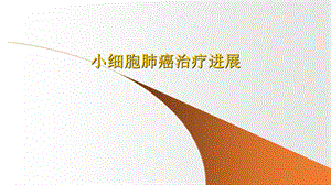 小细胞肺癌治疗进展课件.ppt