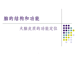 大脑皮质的功能定位课件.ppt