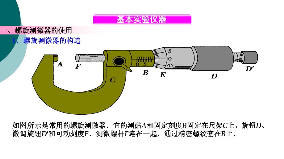 实验仪器：螺旋测微器、游标卡尺的使用及读数课件.ppt_第3页