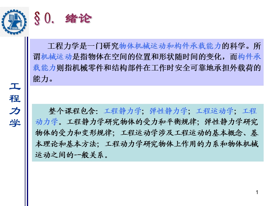 工程力学1绪论及静力学基础课件.pptx_第1页