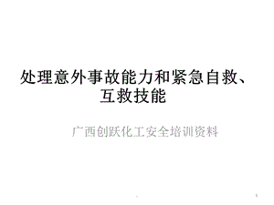 处理意外事故能力和紧急自救、互救技能课件.ppt