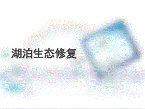 湖泊生态修复PPT幻灯片课件.ppt