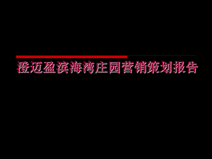 海南海口澄迈盈滨海湾庄园营销的的策划的报告课件.ppt