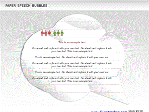 折纸效果对话气泡图表课件.pptx