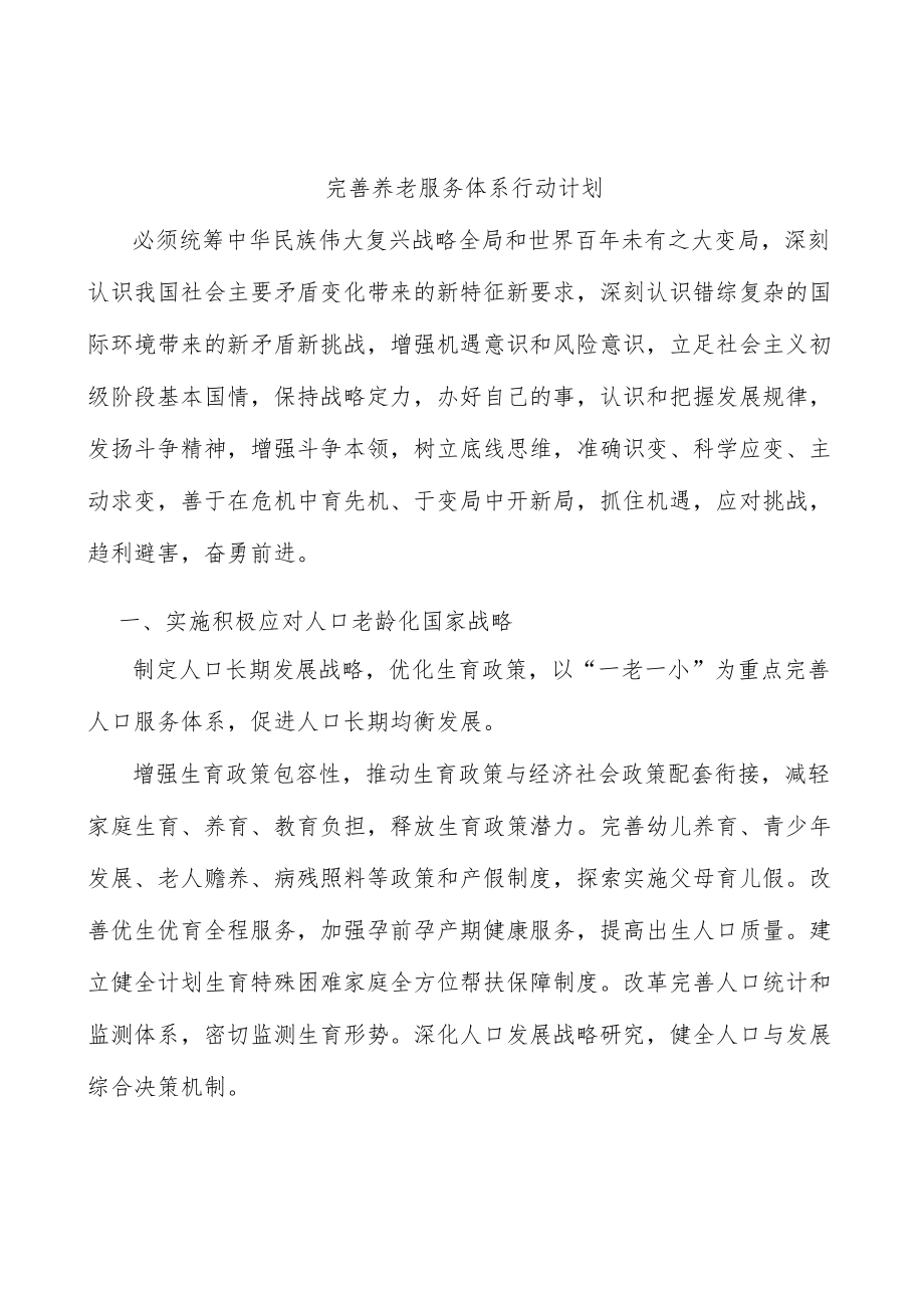 完善养老服务体系行动计划.docx