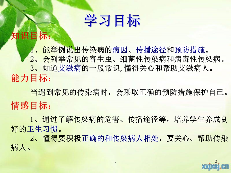 新人教版一传染病及其预防课件.ppt_第2页