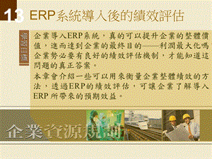 ERP系统导入后的绩效评估课件.ppt