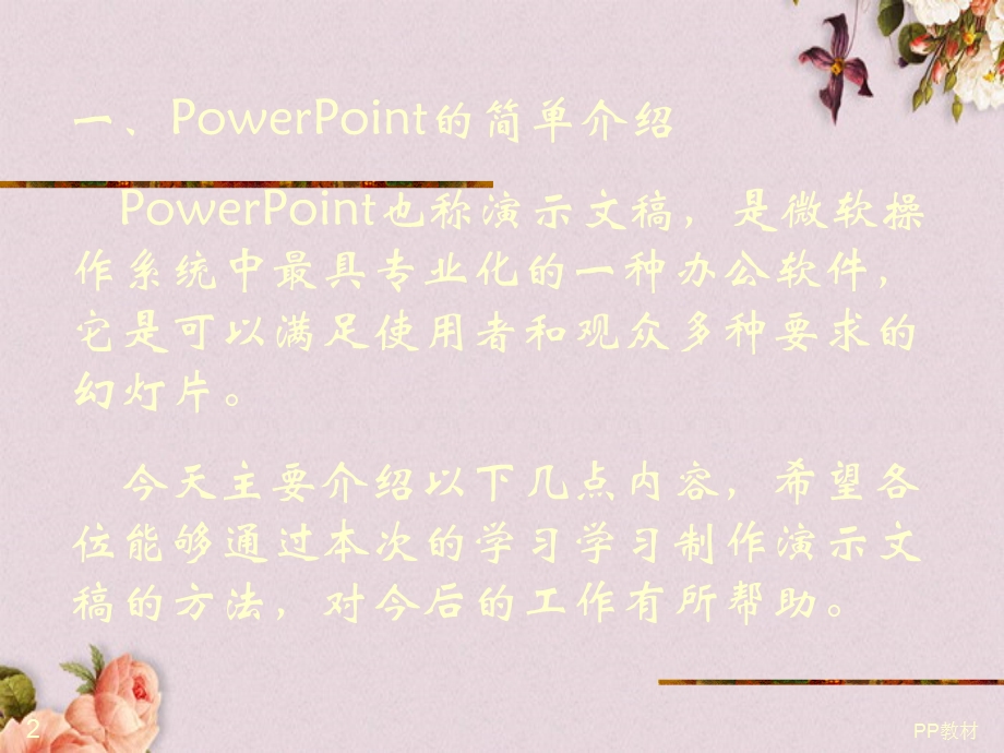 PowerPoint使用方法与制作流程教材(-30张)课件.ppt_第2页