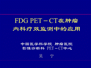 FDG-PET-CT在肿瘤内科疗效监测中的应用课件.ppt