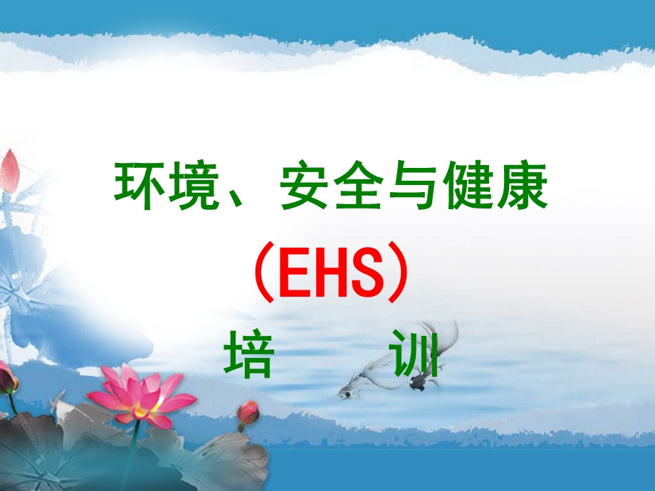 EHS讲座(培训)课件.ppt_第1页