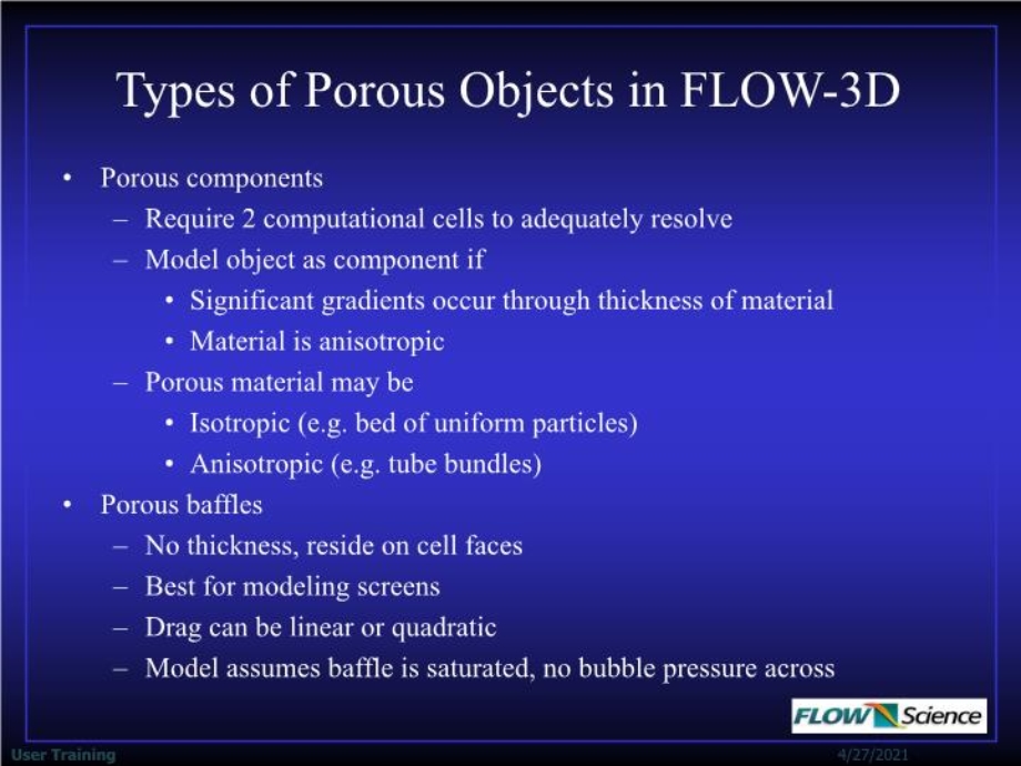 FLOW_3D多孔介质模型_讲义_渗流模型课件.ppt_第3页