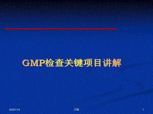 GMP检查标准关键项目讲解解析课件.ppt