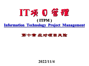 IT项目管理之应对项目风险(-49张)课件.ppt