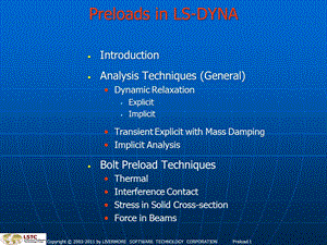 ls-dyna预应力加载介绍相当详细课件.ppt