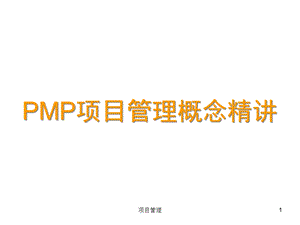 PMP项目管理概念精讲课件.ppt