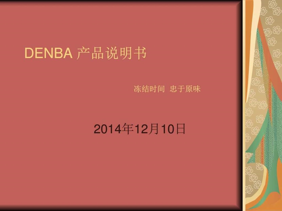 DENBA-产品说明书课件.ppt_第1页