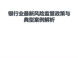 银行业最新风险监管政策与典型案例解析课件.pptx