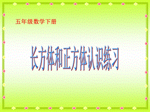 《长方体和正方体认识的练习》课件.ppt