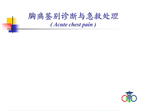 胸痛鉴别诊断与急救处理课件.ppt