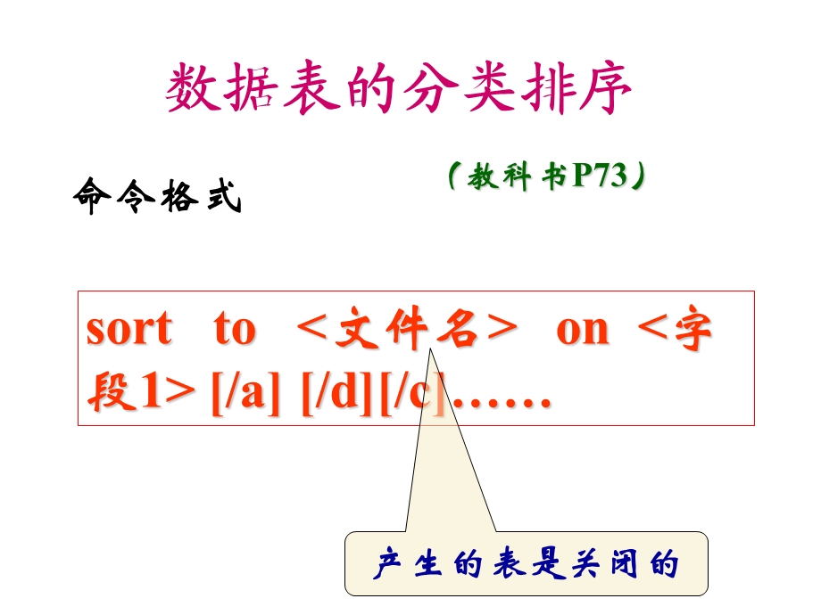 VFP第8部分(排序索引及多表操作)解析课件.ppt_第2页