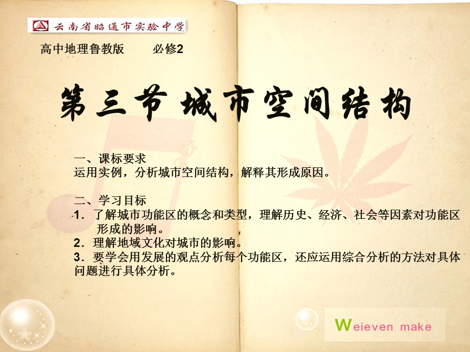 weieven第三节城市空间结构ppt课件.ppt_第1页